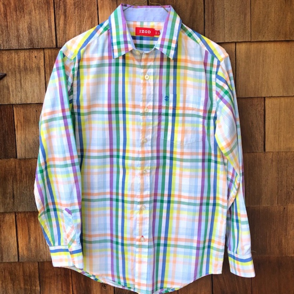 Izod Plaid Button Down Shirt